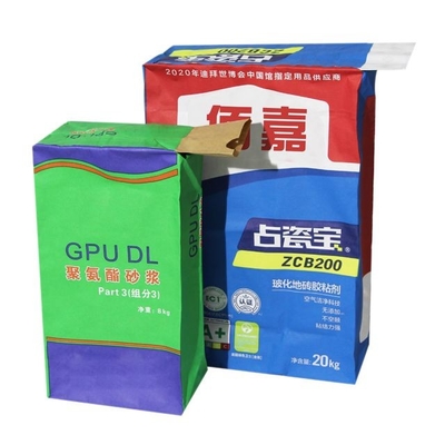20kg 25kg 50kg Βιομηχανική επικολλημένη σακούλα βαλβίδας Χάρτινη συσκευασία