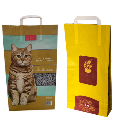 Φιλική 5Litres 15Ibs στάση απορριμάτων γατών Eco επάνω στην τσάντα συσκευασίας άμμου απορριμάτων γατών σακουλών με τη λαβή