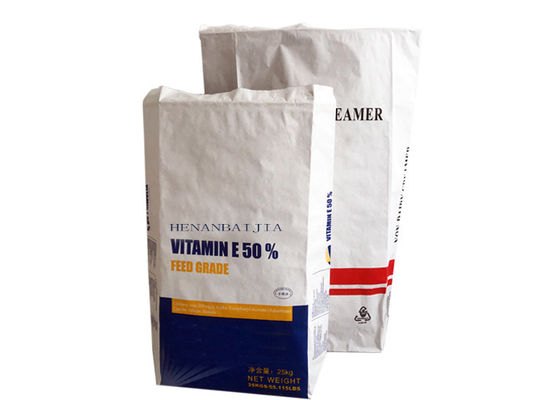 15kg 20kg 25kg διπλή τσάντα εγγράφου της Kraft στρώματος άσπρη καφετιά για τη συσκευασία