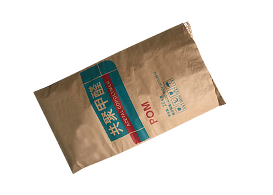 25kg 20kg 2 3 εγγράφου της Kraft τσαντών εγγράφου Multiwall σκαφών της γραμμής στρώματος + PE καφετιοί σάκοι στρώματος ή