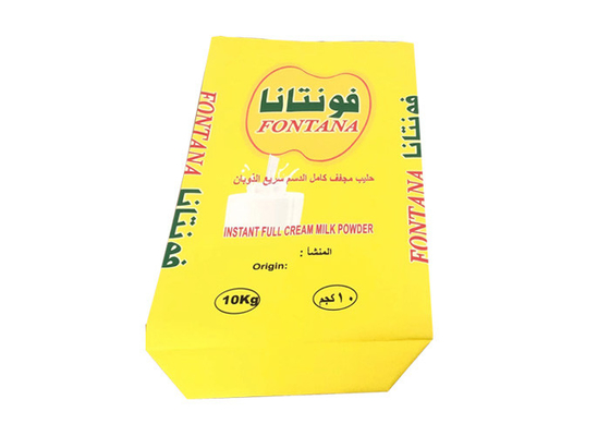 Milk Powder Food Grade Multi Wall Paper Sacks Accept Custom Size 20kg 25kg