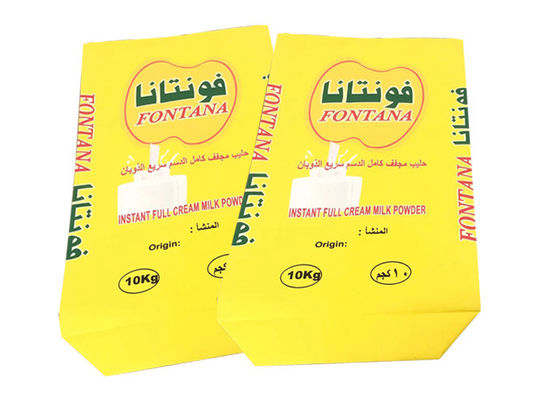 Milk Powder Food Grade Multi Wall Paper Sacks Accept Custom Size 20kg 25kg