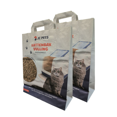 τσάντες εγγράφου 5kg 10kg Kraft για τη γάτα που λίγα ζωικά τρόφιμα που προσαρμόζονται ταξινομήστε