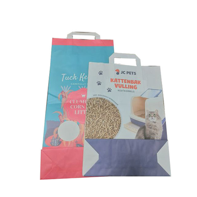 τσάντες εγγράφου 5kg 10kg Kraft για τη γάτα που λίγα ζωικά τρόφιμα που προσαρμόζονται ταξινομήστε