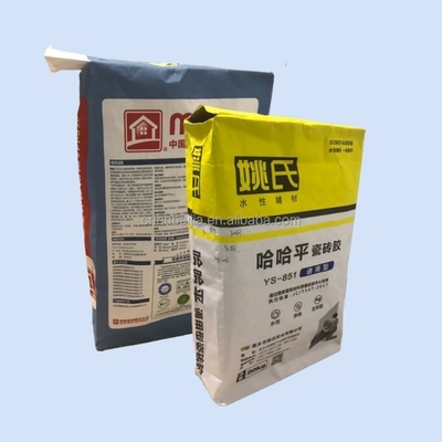 ο βαθμός τροφίμων 20kg 25kg 3 στρώμα κόλλησε τις τσάντες εγγράφου βαλβίδων για τη συσκευασία της χημικής πρόσθετης ουσίας