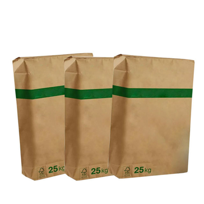 20kg 25kg κόλλησε βαλβίδων Multiwall εγγράφου υψηλή διάρκεια τσαντών εγγράφου στρώματος τσαντών την πολυ