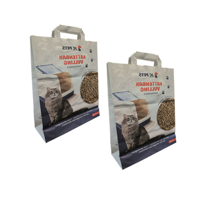 Φιλική 5Litres 15Ibs στάση απορριμάτων γατών Eco επάνω στην τσάντα συσκευασίας άμμου απορριμάτων γατών σακουλών με τη λαβή