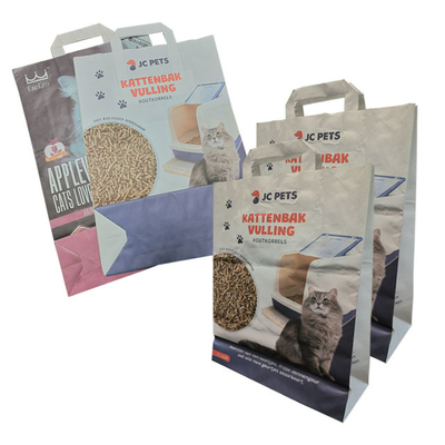Φιλική 5Litres 15Ibs στάση απορριμάτων γατών Eco επάνω στην τσάντα συσκευασίας άμμου απορριμάτων γατών σακουλών με τη λαβή