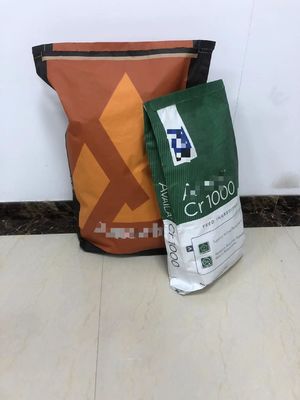 Λευκές τσάντες χαρτιού με επτά χρωματικές δυνατότητες εκτύπωσης