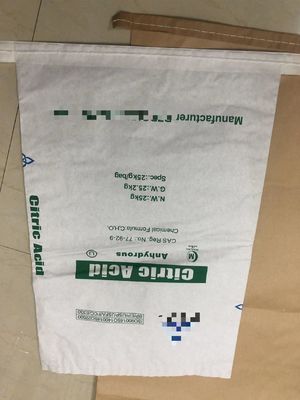 Προσαρμοσμένη εκτύπωση 20kg σάκοι από ράψιμο χαρτί για συσκευασία
