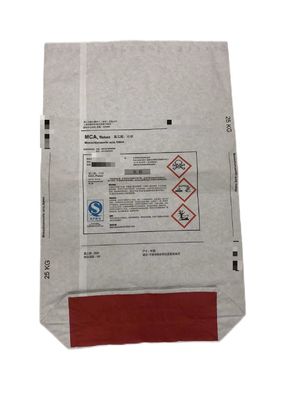 25kg Πολλαπλές τοιχωμένες χαρτοσακούλες τετράγωνος κάτω ανοιχτό στόμα για χημικές συσκευασίες