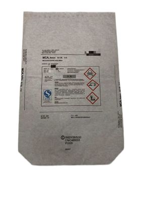 25kg Πολλαπλές τοιχωμένες χαρτοσακούλες τετράγωνος κάτω ανοιχτό στόμα για χημικές συσκευασίες