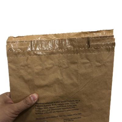 25kg Χάρτινη σακούλα Pbom στόμα θερμότητα σφραγισμένη για συσκευασία δομικών υλικών και ανθεκτικά υλικά