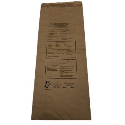 25kg Χάρτινη σακούλα Pbom στόμα θερμότητα σφραγισμένη για συσκευασία δομικών υλικών και ανθεκτικά υλικά