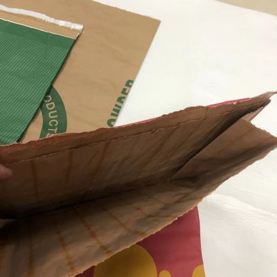 Προσαρμοσμένο λογότυπο Θερμοσφραγίδα Χάρτινη τσάντα Λευκή Καφέ Πολυπετραμική Χάρτινη Τσάντα