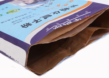 Τσάντες 3 πτυχή 20kg 40kg Mouldproof εγγράφου πολυ τοίχος Κραφτ τυπωμένων υλών Flexo Moistureproof