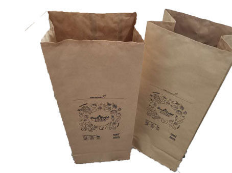 Διπλές τσάντες εγγράφου ξυλάνθρακα της Kraft 120g/M2 στρωμάτων καφετιές