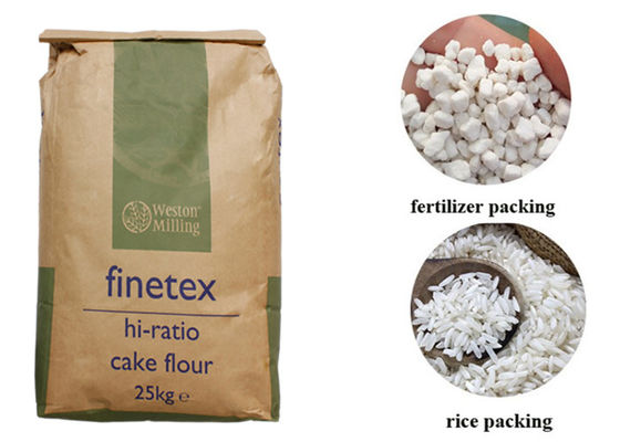 τσάντα ζωοτροφών εγγράφου 40kg 50kg για το σπόρο απορριμάτων γατών τροφών σκυλιών για το πουλί