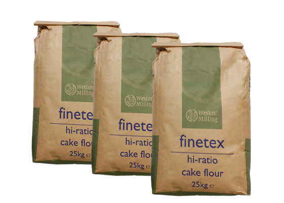 Διπλές τσάντες εγγράφου στρώματος 25kg Multiwall Kraft για τη συσκευασία ζωοτροφών απορριμάτων γατών