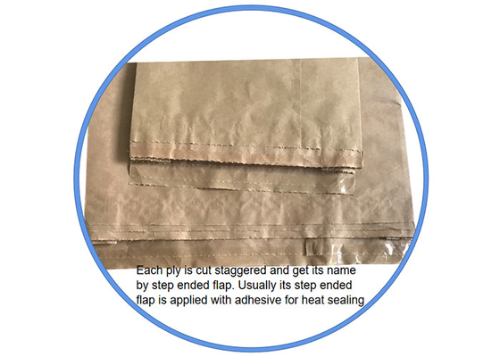 25kg 50kg Heat Seal Τρόφιμα Προϊόντα Kraft Χάρτινη τσάντα συσκευασίας Αποδοχή προσαρμοσμένη